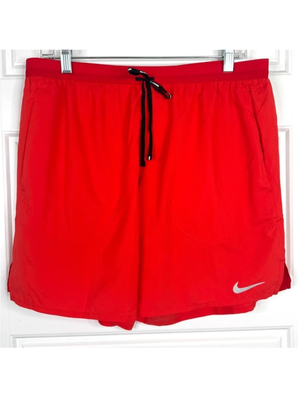 NIKE Dri Fit Flex Stride Running Shorts NEW Red Standard Fit 7” Length Size L